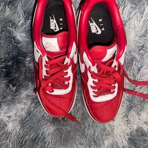 Nike Air Red and White Athletic Shoes